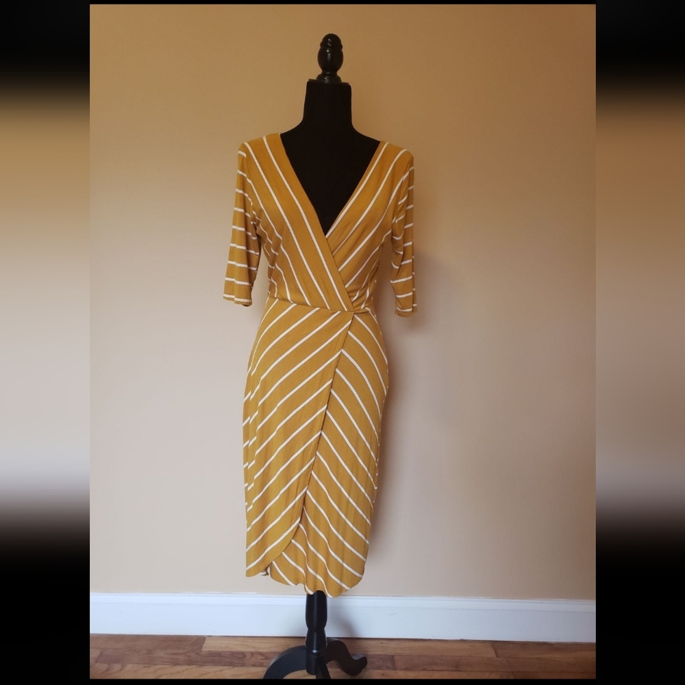 Lizabell Bodycon Faux Wrap Dress